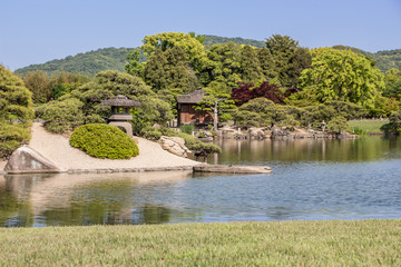Korakuen  garden in Okayama Japan