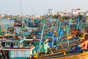 Fototapeta na wymiar Fishing boats Vietnam