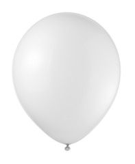 white balloon soaring on a white background - obrazy, fototapety, plakaty