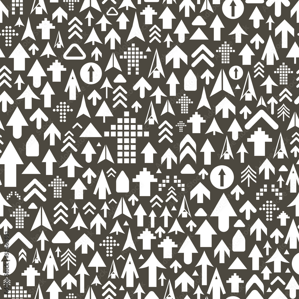 Poster seamless background of different arrows