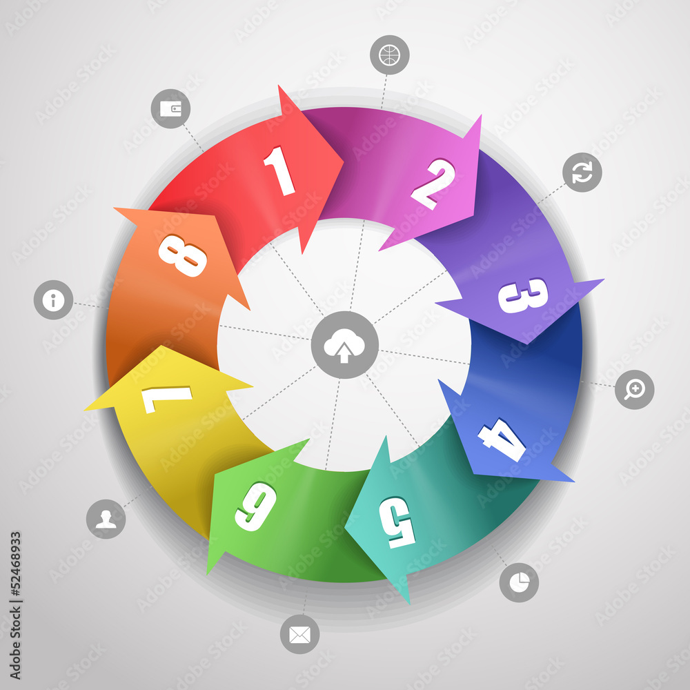 Poster infographic modern color scheme template