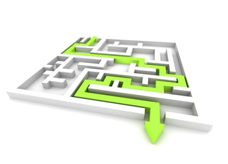 Path across labyrinth