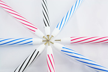 Obraz premium pen connect on white background