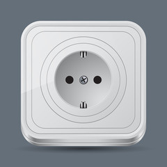 Electric outlet vector icon