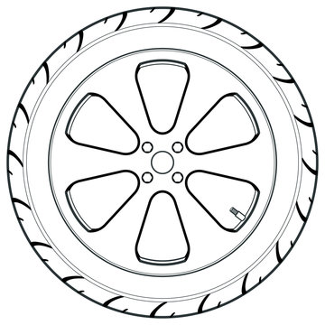 recommend clip art: car or truck tire symbol