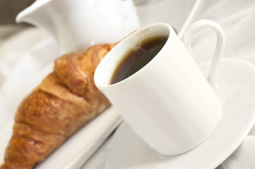 Coffee and croissant