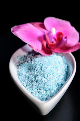 Bath salt with orchids
