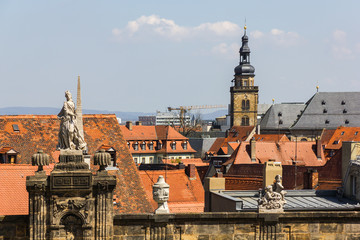 Naklejka na ściany i meble Bamberg, Germany. View from Domplatz.