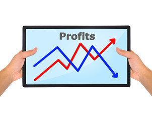 flat panel with chart