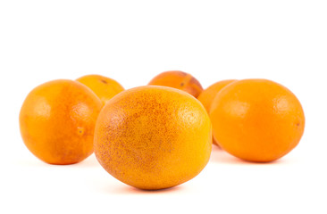 Bunch of several oranges isolated