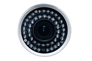 Frontal view to the video surveillance camera