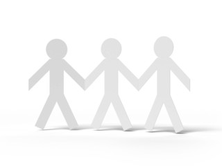 people cut out of paper