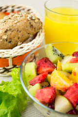 salad with fresh fruits and berries