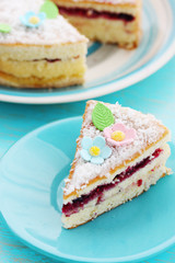 piece of cake on a plate