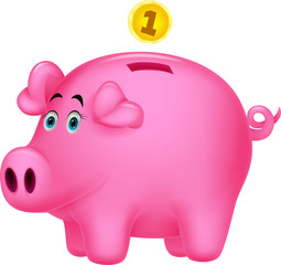 Piggy bank cartoon