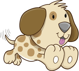 Puppy Dog Illustration Vector Art