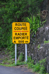 Île de la Réunion - Cyclone - Panneau