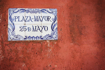 Plaza sign