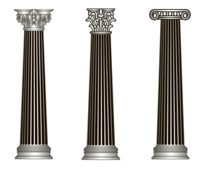 old-style greece column. eps10 vector illustration