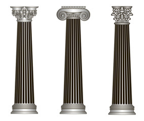 old-style greece column. eps10 vector illustration