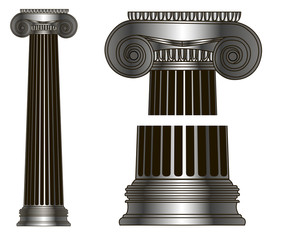old-style greece column. eps10 vector illustration