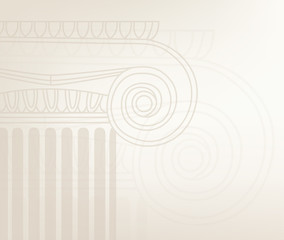 old-style greece column. eps10 vector illustration