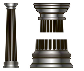 old-style greece column. eps10 vector illustration