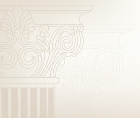 old-style greece column. eps10 vector illustration