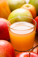 Glass of apple juice