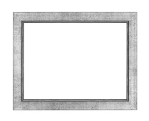 Silver arts pattern picture frame with clipping path