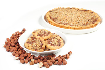 hazelnut and chocolate cookies and cake