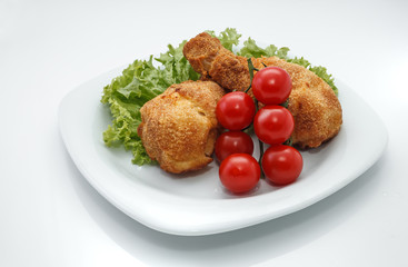 Juicy fried chicken legs