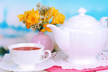 Beautiful set with tea