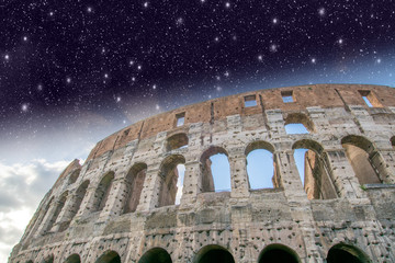 Rome. Colosseum with Stars