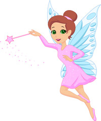 Illustration of cute fairy cartoon