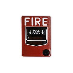 Fire alarm on white background