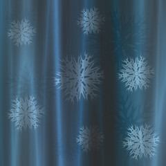 Curtain with snowflakes
