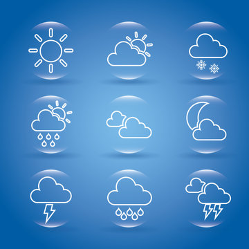 Blue Weather Icons