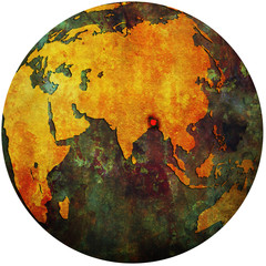 bangladesh on globe map