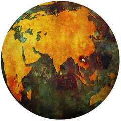 laos on globe map