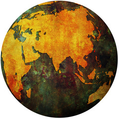 taiwan on globe map