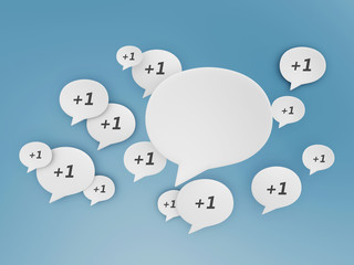 chat shape cloud on blue sky