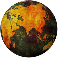 turkmenistan on globe map