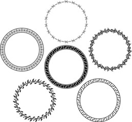 set of rings. stencils