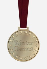 Winter games gold medal