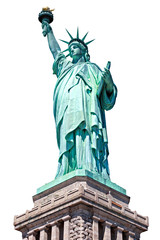 Freiheitsstatue (freigestellt vor weiß)
