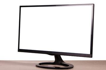 monitor on white background