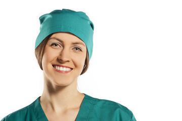 Portrait of a young attractive nurse