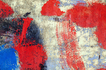 Abstractly painted wooden surface