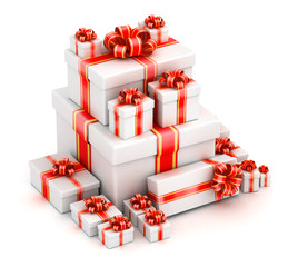 Pile of gift boxes